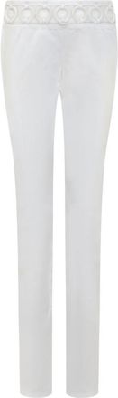 Dsquared2 White Straight Flat Front Pants