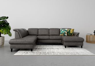Sit&more Wohnlandschaft »Maggiore U-Form« wahlweise mit Kopfteilverstellung, Bettfunktion und Stauraum
