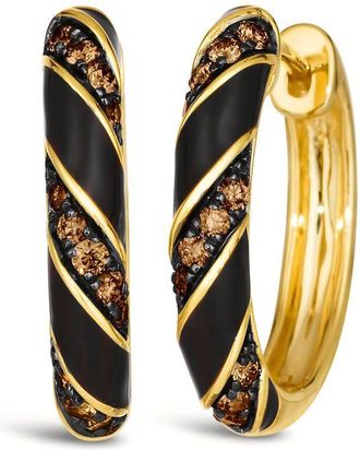 Le Vian Ladies Honey And Chocolate Earrings in 14K Honey Gold