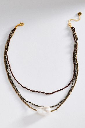 Maison Irem Triple Pearl Necklace