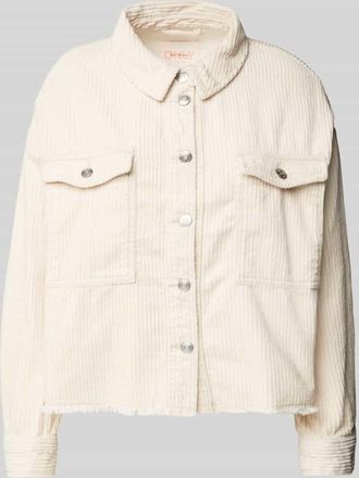 Only Oversized Hemdjacke aus reiner Baumwolle Modell MARINA-ENY in Sand, Gr&ouml;&szlig;e L