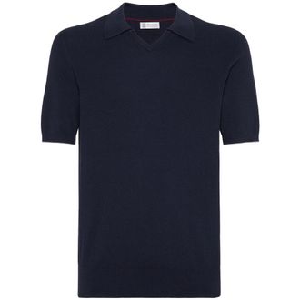 Brunello Cucinelli Ribbed-knit Polo Jumper