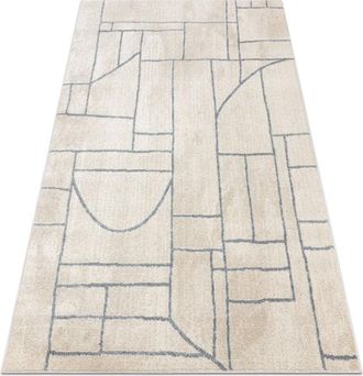RugsX Rugsx - Alfombra Fusion 0806 Crema / Gris Claro - Geom&eacute;trica, Moderna, Abstracta Beige 280x370 Cm