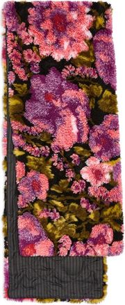Dries Van Noten shearling-jacquard scarf - Pink