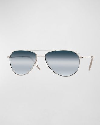 Oliver Peoples Benedict 59 Aviator Sunglasses