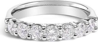 House of Brilliance 14K Gold 1.0 Ctw Diamond 7 Stone Band Ring in White Gold at Nordstrom, Size 8.5