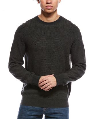 Vince Geo Jacquard Wool & Cashmere Crewneck Sweatshirt