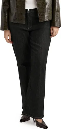 Mango Mid Rise Flare Jeans in Black at Nordstrom, Size 10