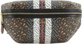 Burberry Pre-owned TB Monogram Stripe E Canvas Belt Bag - - Pre-owned - Donna - Marrone - ONE SIZE