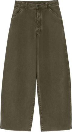 Christophe Lemaire rounded-cut jeans - Green