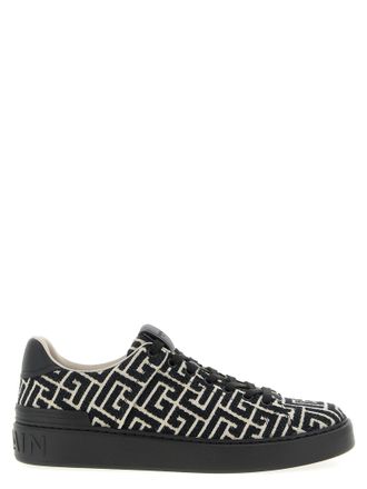 Balmain Black Cotton Mens Sneakers