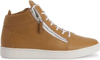 Giuseppe Zanotti Kriss mid-top sneakers - men - Leather/Rubber/Fabric - 45 - Brown
