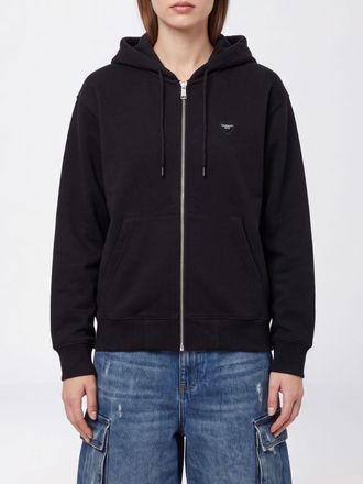 Carhartt Work in Progress Felpa in misto cotone con cappuccio, zip e logo ricamato