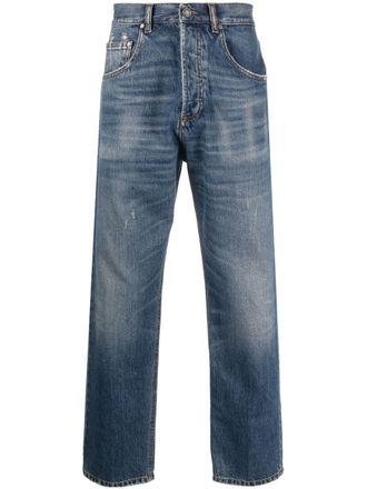 Lardini Jeans dritti con effetto vissuto - Blu