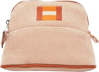 Herm&egrave;s Pre-owned Katoenen Pouch - Dames - Vintage Accessoires - Oranje - ONE Size - Katoen - Vintage