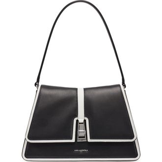 Karl Lagerfeld Mercerie Shoulder in Black/white at Nordstrom