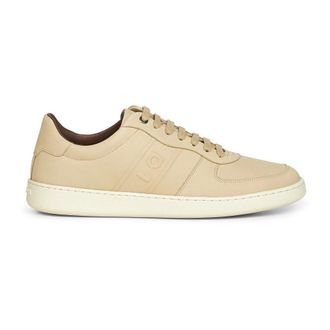 Ferragamo Sneakers, male, Beige, Size: 8 US Beige Nubuck Lace-Up Sneakers