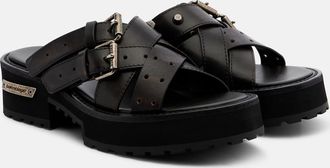 Balenciaga Mules con plataforma Venom de piel