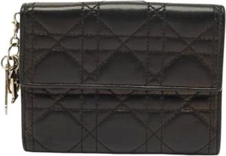 Dior Pre-owned Wallets, female, Black, Size: ONE SIZE Pre-owned Leather Wallet