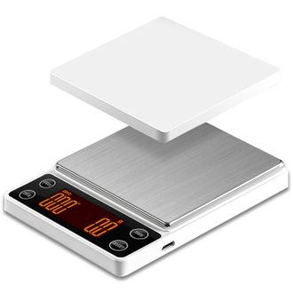 OEM Balanza Para Caf&eacute; Expreso Con Temporizador, Precisi&oacute;n De 3 Kg/0,1 G, Balanza Digital Port&aacute;til Recargable Para Granos De Caf&eacute;, Tara Autom&aacute;tica, Control