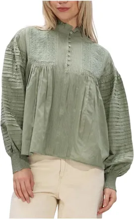 Vanessa Bruno Overhemden, Dames, Groen, M, Katoen, Dahlia Blouse
