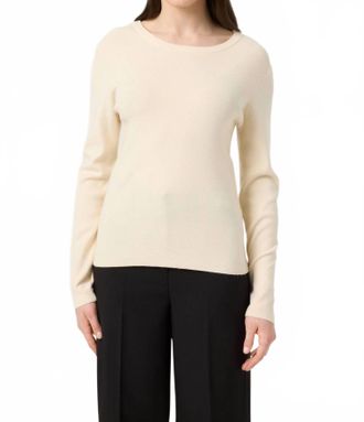 Soaked In Luxury Sina Round Neck Slim Fit Pullover In Whitecap Gray