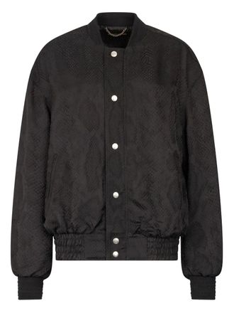 Roberto Cavalli Bomberjack met pythonprint - Zwart
