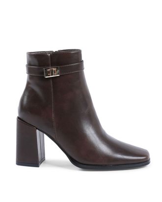 19V69 Womens Ankle Boot Brown X730 MARRONE Synthetic Leather - Size UK 4