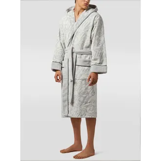 Philipp Plein Hooded Bathrobe Signature Unisex in White at Nordstrom, Size Xx-Large