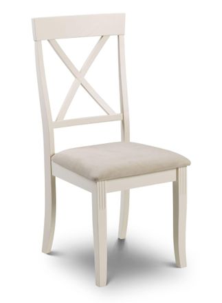 Netfurniture Devonshire Chair Faux Suede Seat in Ivory