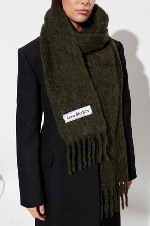Acne Studios Scarf With Fringes, Unisex, Green