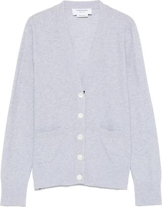 Thom Browne Cardigan in maglia a trecce - Grigio
