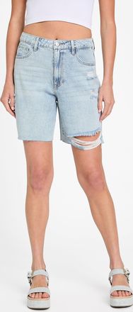 Guess Lucy High-Rise Denim Bermuda Shorts