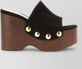 Gianvito Rossi ard&eacute;a platform mules open toe studs