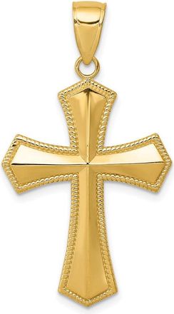 Diamond2Deal 14k Yellow Gold Passion Cross Pendant