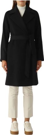 Max Mara Dames, Mantels, Zwart, Maat: S Wol