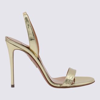 Aquazzura Gold Leather Sandals