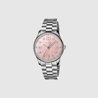 Gucci G-Timeless Watch, 29mm, Pink, Steel