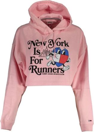 Tommy Hilfiger Cotton Sweatshirt - Dames - Hoodies - Roze - XL - Katoen - Hoodies & sweatvesten