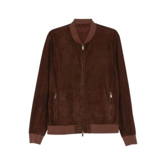 Salvatore Santoro Bomber Jackets, male, Brown, Size: 3XL Leather Outerwear Santoro