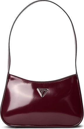 Guess Arnela Top Zip Shoulder Bag Shoulder Womens Handbags Burgundy, Polyurethane