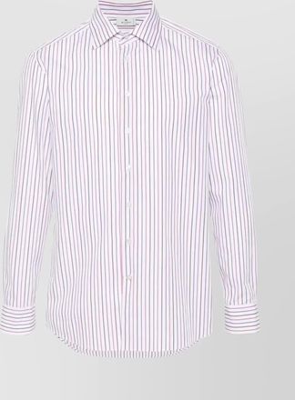 Etro striped long sleeve button-down collar shirt