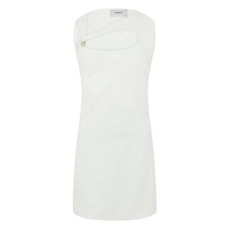 Coperni Short Dresses, female, White, Size: 2XS Cut-out Mini Dress