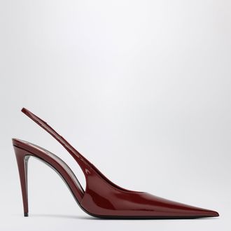 Saint Laurent Guermantes slingback pumps in red patent leather