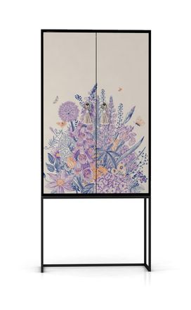 Really Nice Things Armario aparador 2 puertas MDF estampado floral multicolor