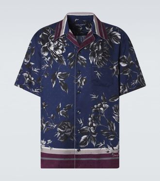 Dolce & Gabbana Camicia bowling in seta con stampa