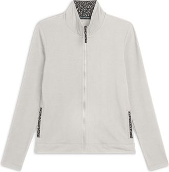 Freddy Felpa slim fit con zip e collo alto e dettagli leopardati