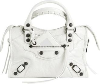 Balenciaga White Le City Bag Mini Satchel