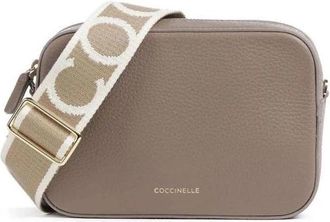 Coccinelle Tebe Mini Bag Gekorst Leer - Dames - Schoudertassen - Grijs - ONE Size - Leer - Tassen