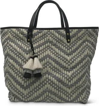 Kempton & Co. Womens Tresco Small Tote Bag In Chalk & Smoke